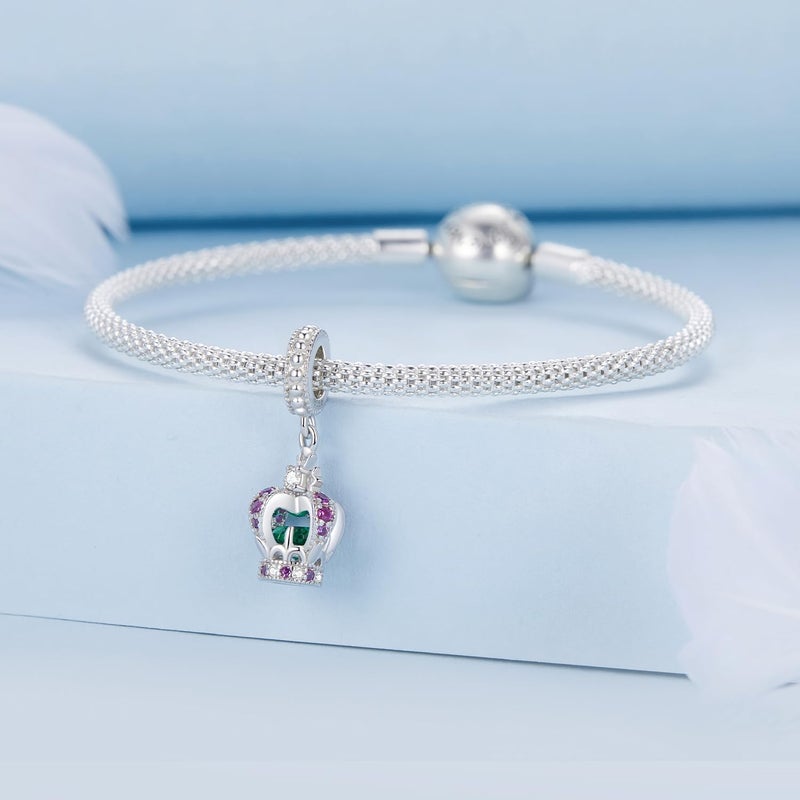 VOROCO Store Coffee Moon Star Dream Catcher Charms for Bracelet 925 Sterling Silver Dangle & Beads Charm for Charm Bracelet and Necklace DIY Charm Jewelry Gifts for Women - Image 5